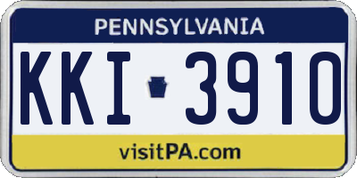 PA license plate KKI3910