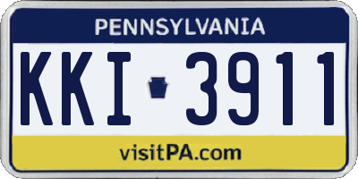 PA license plate KKI3911