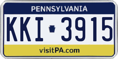 PA license plate KKI3915