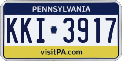 PA license plate KKI3917
