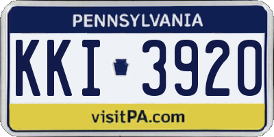 PA license plate KKI3920