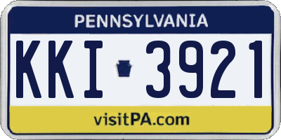 PA license plate KKI3921