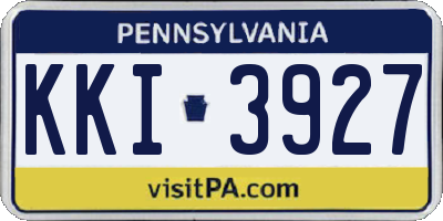 PA license plate KKI3927