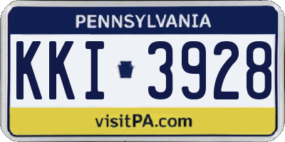 PA license plate KKI3928