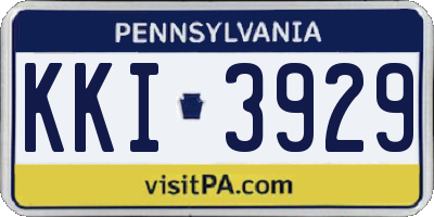 PA license plate KKI3929