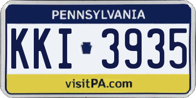 PA license plate KKI3935
