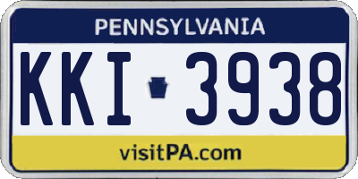 PA license plate KKI3938