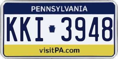 PA license plate KKI3948