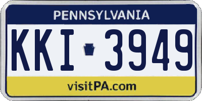 PA license plate KKI3949
