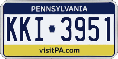PA license plate KKI3951