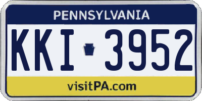 PA license plate KKI3952