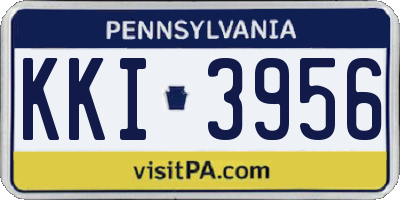 PA license plate KKI3956