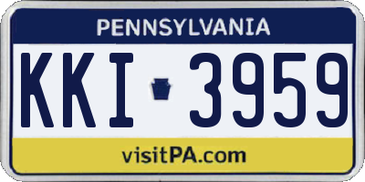 PA license plate KKI3959