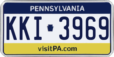 PA license plate KKI3969