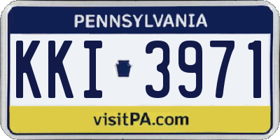 PA license plate KKI3971
