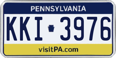 PA license plate KKI3976