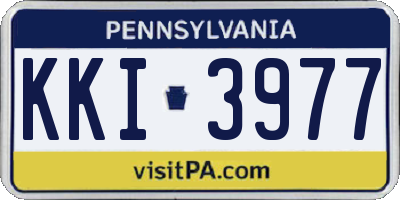 PA license plate KKI3977