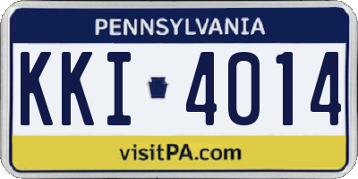 PA license plate KKI4014