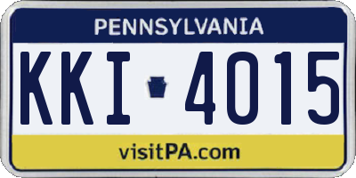 PA license plate KKI4015