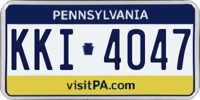 PA license plate KKI4047
