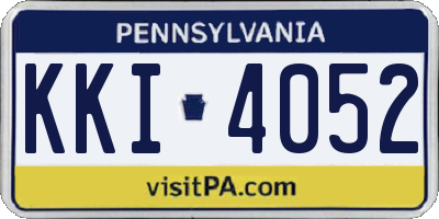 PA license plate KKI4052