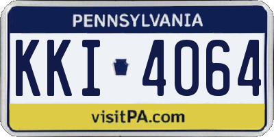 PA license plate KKI4064