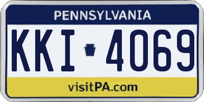 PA license plate KKI4069