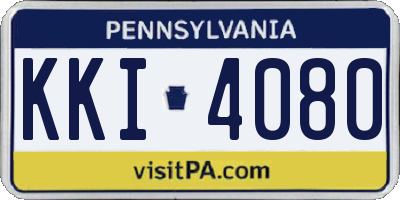 PA license plate KKI4080