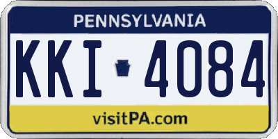 PA license plate KKI4084
