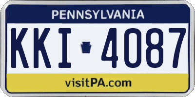 PA license plate KKI4087