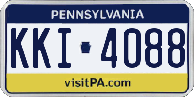 PA license plate KKI4088