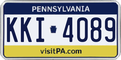 PA license plate KKI4089
