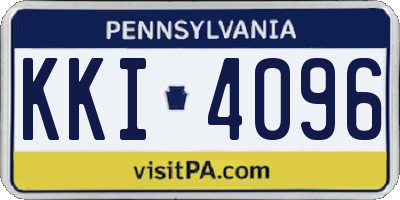 PA license plate KKI4096