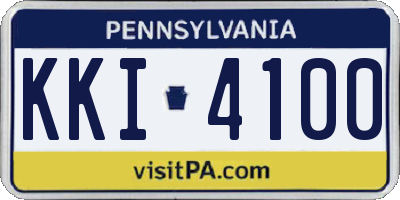 PA license plate KKI4100