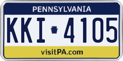 PA license plate KKI4105
