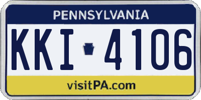 PA license plate KKI4106