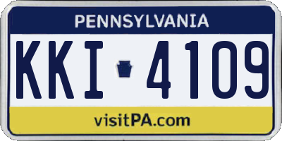 PA license plate KKI4109