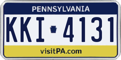 PA license plate KKI4131