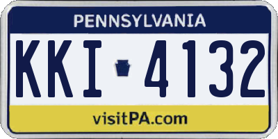 PA license plate KKI4132