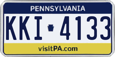 PA license plate KKI4133
