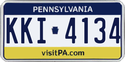 PA license plate KKI4134