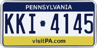 PA license plate KKI4145