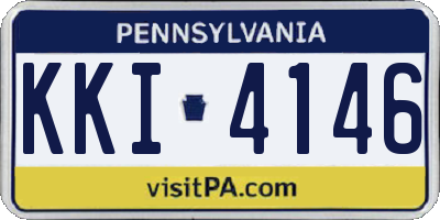 PA license plate KKI4146