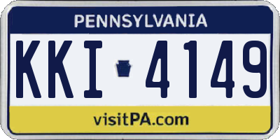 PA license plate KKI4149