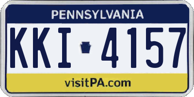 PA license plate KKI4157