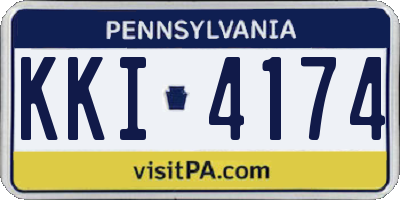PA license plate KKI4174