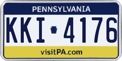 PA license plate KKI4176
