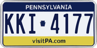 PA license plate KKI4177
