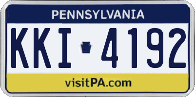 PA license plate KKI4192