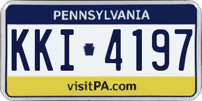 PA license plate KKI4197